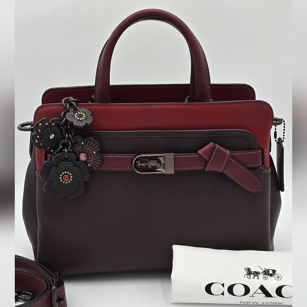 Coach 1941 Glovetanned Leather Tate Carryall  29, Oxblood/ Red
